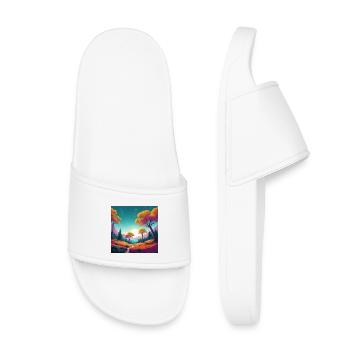 Sunset - Kids’ Pool Sliders - white - Front