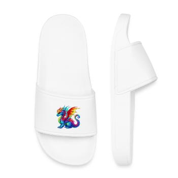 Dragon - Kids’ Pool Sliders - white - Front