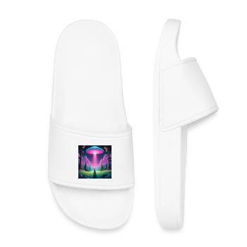OVNI avec lapin - Claquettes enfant - blanc - Devant