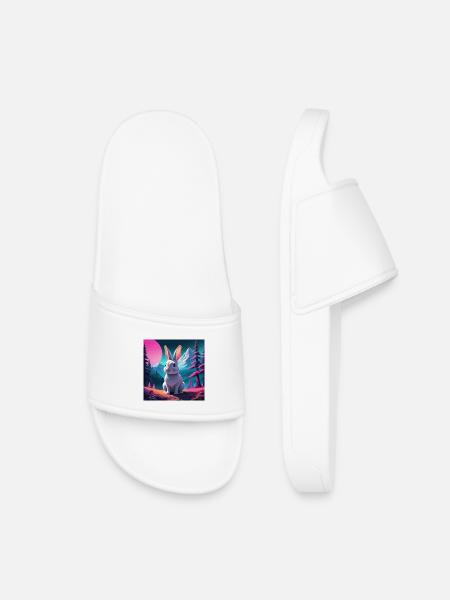 Rabbit on the mountain - Kids’ Pool Sliders - white