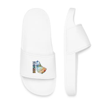 Watercolor Map Barbados - Kids’ Pool Sliders - white - Front