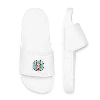 Chien nu péruvien race dessin animé Kawaii Clipart - Claquettes enfant - blanc - Devant