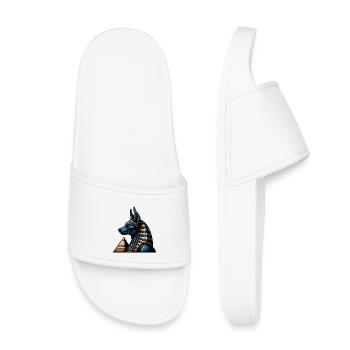 Anubis | Wächter der Gräber Ägypten - Kinder Badelatschen - Weiß - Vorne