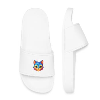 Bambino Chat Race Dessin Animé Kawaii Animal Pet - Claquettes enfant - blanc - Devant