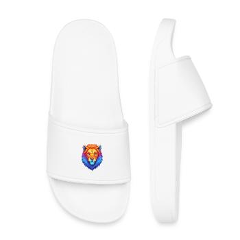 Liger Hybrid Lion Tiger Cat Breed Cartoon Kawaii A - Kids’ Pool Sliders - white - Front
