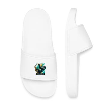 Bouldering Gorilla Gift - Kids’ Pool Sliders - white - Front