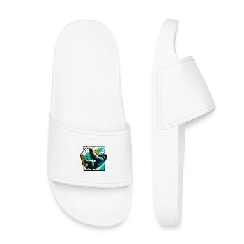 Bouldering Gorilla Gift - Kids’ Pool Sliders - white - Front