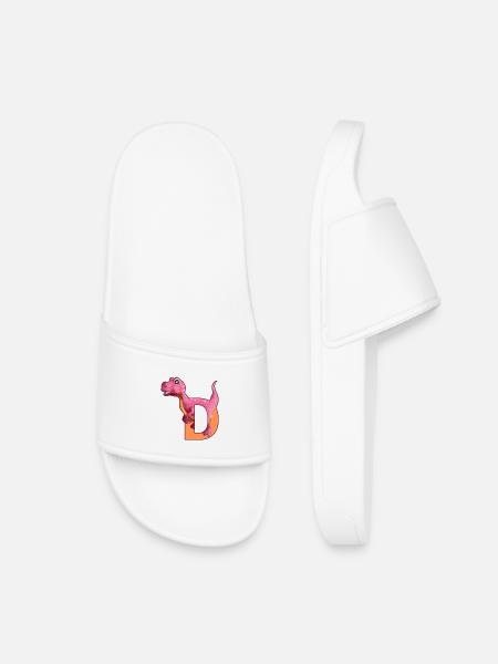 D - DINOSAURE, personnalisable - Claquettes enfant - blanc