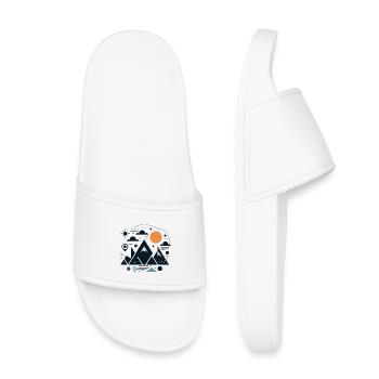 Montagnes - Claquettes enfant - blanc - Devant