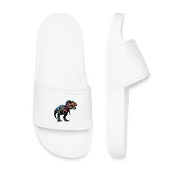 Dinosaurier - Kinder Badelatschen - Weiß - Vorne