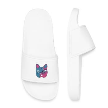 Zip Face Franken Neko Mask - Kids’ Pool Sliders - white - Front