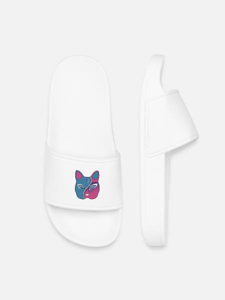 Zip Face Franken Neko Mask - Kids’ Pool Sliders - white