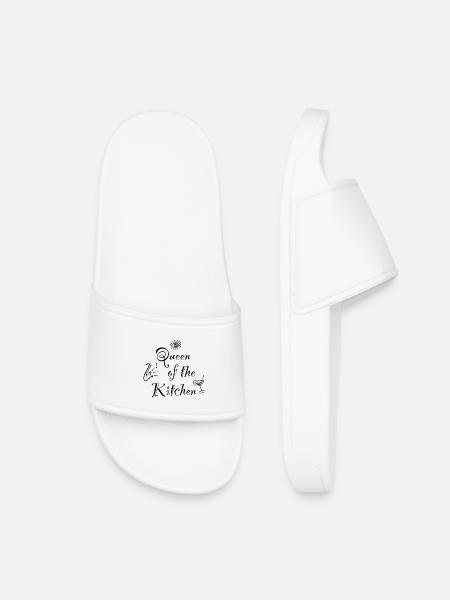 Women's Cooking Apron - Kids’ Pool Sliders - white