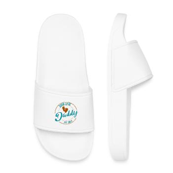 Soon to Be Daddy Gift for Expectant Fathers Colorful - Kids’ Pool Sliders - white - Front