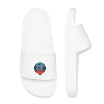 Pole Dance Astronautin Poledance Geschenk - Kinder Badelatschen - Weiß - Vorne