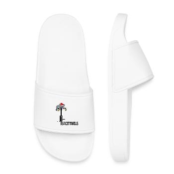 CHRISTMAS CYCLING DECEMBER SAGITTARIUS - Kids’ Pool Sliders - white - Front