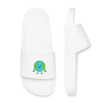 Melancholic Land Illustration - Kids’ Pool Sliders - white - Front