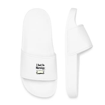 Je ne fais pas de matins - Claquettes enfant - blanc - Devant