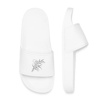 Élégance en bambou – Design minimaliste de la nature - Claquettes enfant - blanc - Devant