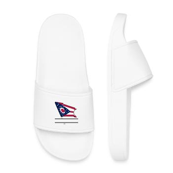 Bannière de texte Flag Ohio - Claquettes enfant - blanc - Devant