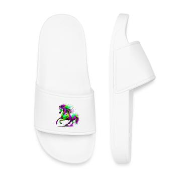 Horse - Kids’ Pool Sliders - white - Front