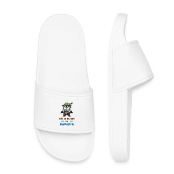 Bayerischer Pinguin - Kinder Badelatschen - Weiß - Vorne