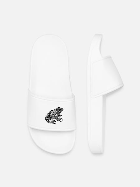 frog tattoo - Kids’ Pool Sliders - white