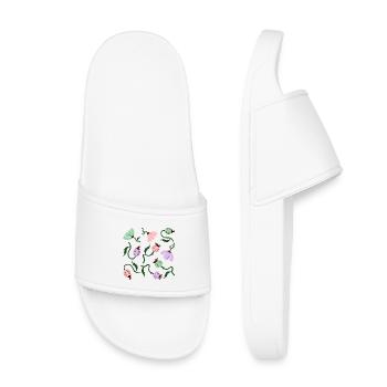 Bold Poppies Flowers L Floral Poppies Flowers - Kids’ Pool Sliders - white - Front
