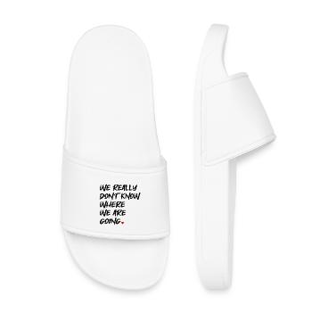 QUOTE MINDFULNESS PATH - Kids’ Pool Sliders - white - Front