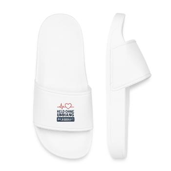 Caregiver Shirt – Hero Without Cape Gift - Kids’ Pool Sliders - white - Front