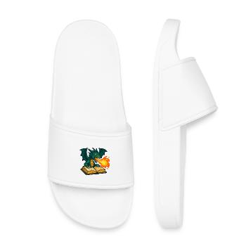 Fire Dragon Book Magic - Kids’ Pool Sliders - white - Front