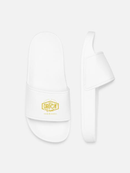 DAGON LOGO JAUNE - Claquettes enfant - blanc
