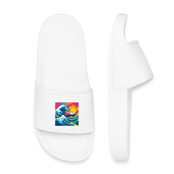 La Vague (presque) sage - Claquettes enfant - blanc - Devant
