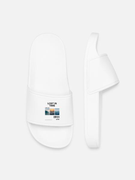 Lost Time: Miami Waves Triptych - Kids’ Pool Sliders - white
