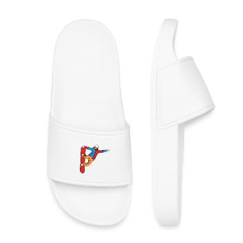 Snowboarders - Claquettes enfant - blanc - Devant