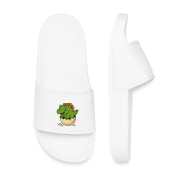 Progéniture de dinosaure mignon sur l’œuf - Claquettes enfant - blanc - Devant