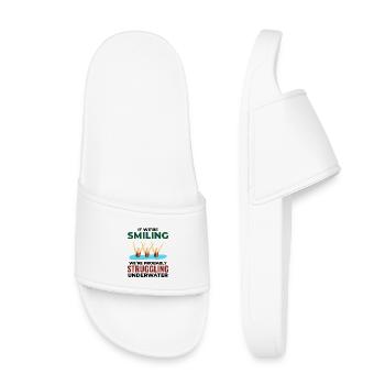Synchronschwimmen Wassergymnastik - Kinder Badelatschen - Weiß - Vorne