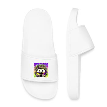hedgehog - Kids’ Pool Sliders - white - Front