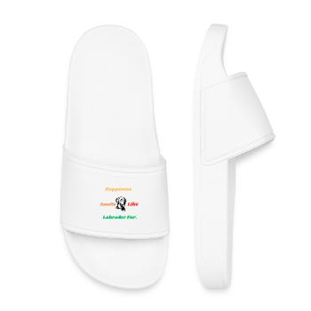 Citation sur le bonheur de la fourrure de Labrador - Claquettes enfant - blanc - Devant
