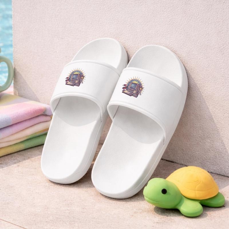 Futuristic computer with retro elements Kids’ Pool Sliders