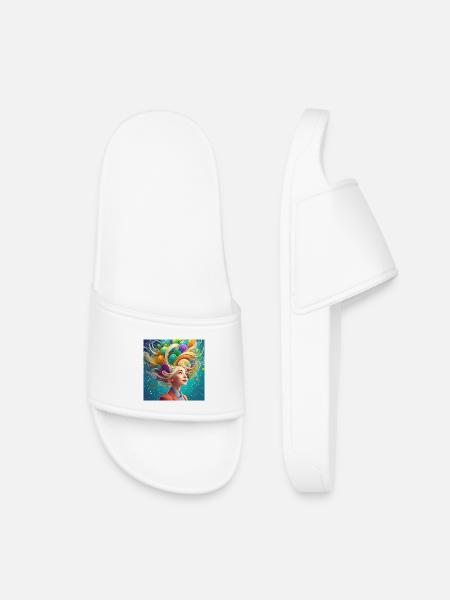 Imagination is power - Kids’ Pool Sliders - white