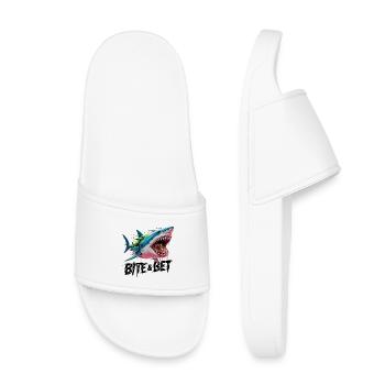 Morsure de la roulette de requin - Claquettes enfant - blanc - Devant