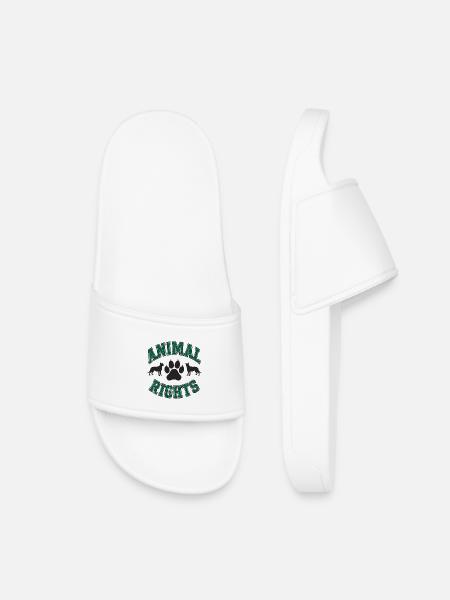 Animal Rights College Style Typography - Kids’ Pool Sliders - white