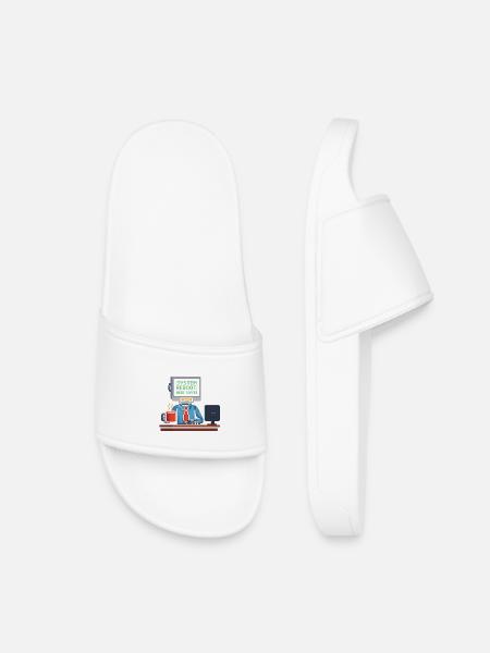 System Reboot Need Coffee - Kids’ Pool Sliders - white