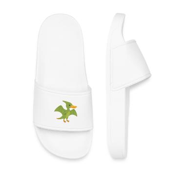Canard Ptérodactyle mignon - Claquettes enfant - blanc - Devant