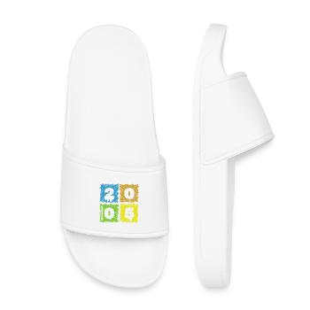 20. Geburtstag Farbige Patches since 11/2005 - Kids’ Pool Sliders - white - Front