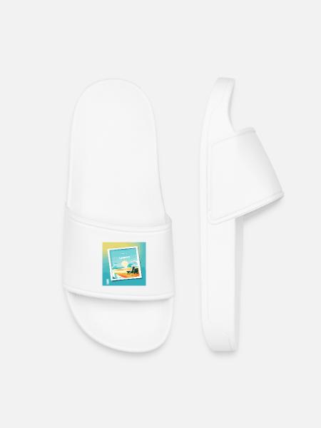 Summer at the beach - Kids’ Pool Sliders - white
