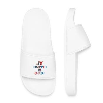 Christmas typography design - Kids’ Pool Sliders - white - Front