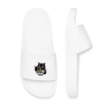 Ramen Chat Noir - Claquettes enfant - blanc - Devant