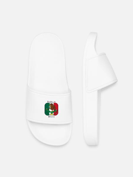 Hecho_en_México escudo - Kids’ Pool Sliders - white